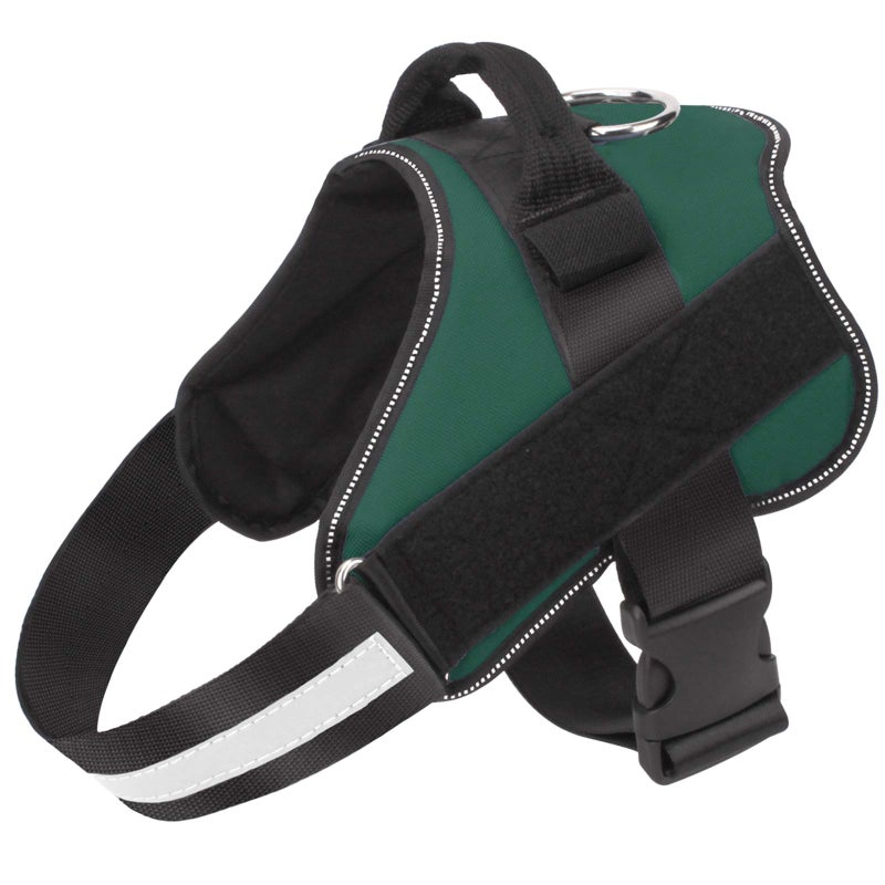 Bolux Dog Harness, No-Pull Reflective Dog Vest, Breathable Adjustable Pet Harness with Handle for Outdoor Walking - No More Pulling, Tugging or Choking (Dark Green, M) - Image 1